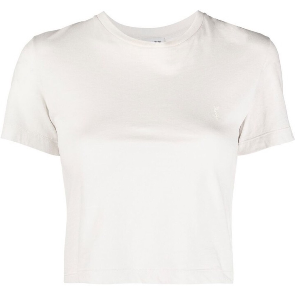 Saint Laurent embroidered crop top